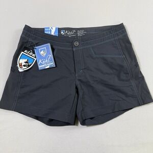 NWT Kuhl Mutiny River Shorts Womens 6 Raven Black Nylon Drawstrings Hiking